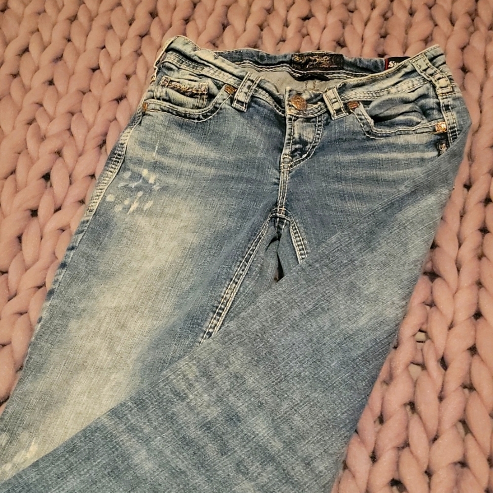 Silver Aiko mid slim boot jeans 26x31